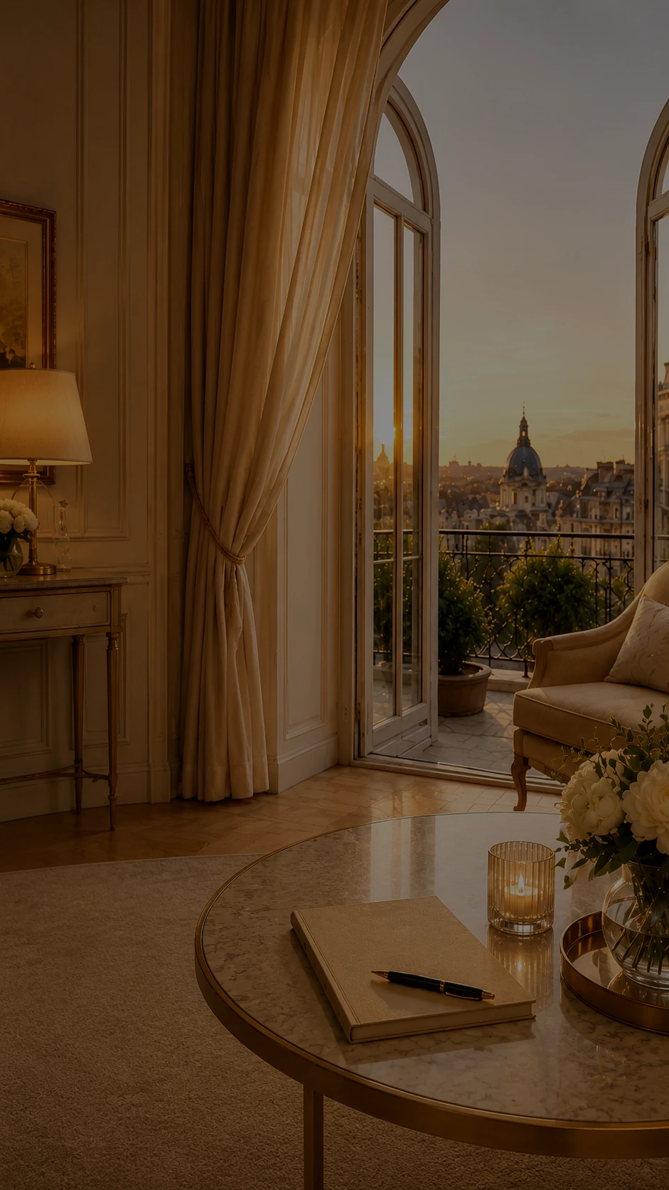 Elegant private salon at Maison Sienna Rose
