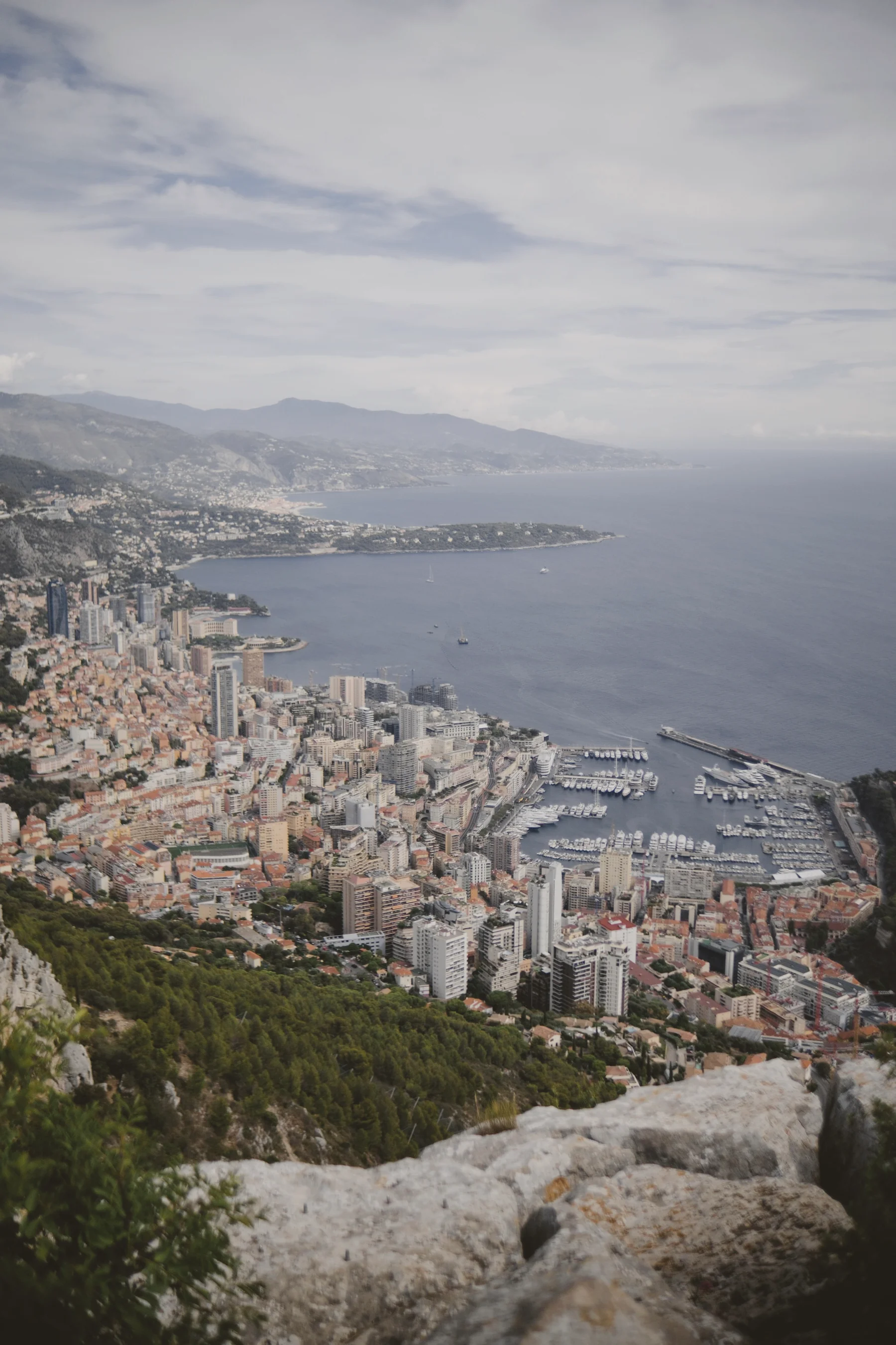 Monaco coastline and city view